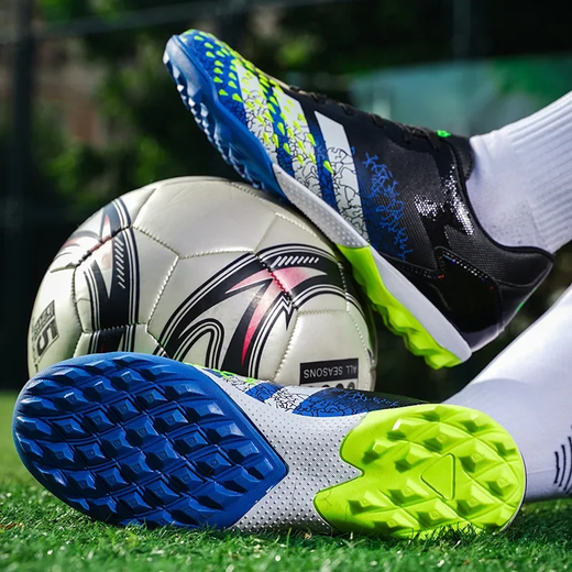 Sapatos de futebol Artificial Grass Tf para homens e mulheres, Long Spikes, Sapatos de treinamento para adolescentes, estudantes, calçado de futebol