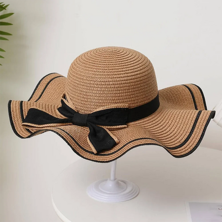 Chapéu de palha praia verão feminino, rosto fresco cobrindo, chapéu de sol versátil de viagem, sombrinha
