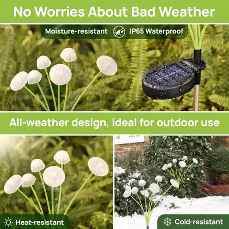 Luzes solares ao ar livre led solar cogumelo gramado luzes à prova dwaterproof água festa quintal pátio caminho lâmpada medusa para decoração de jardim