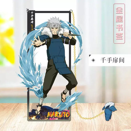 Naruto anime japonês periféricos metal artesanato marcador ornamentos de mesa colecionáveis presente de aniversário criativo para namorado menino brinquedo