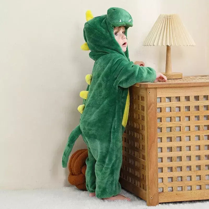Macacão de flanela para bebés, Macacão Kigurumi, Macaco, Unicórnio, Vaca, Leão, Animal Cosplay, Pijama para 1 a 4 anos Crianças, Meninos, Inverno