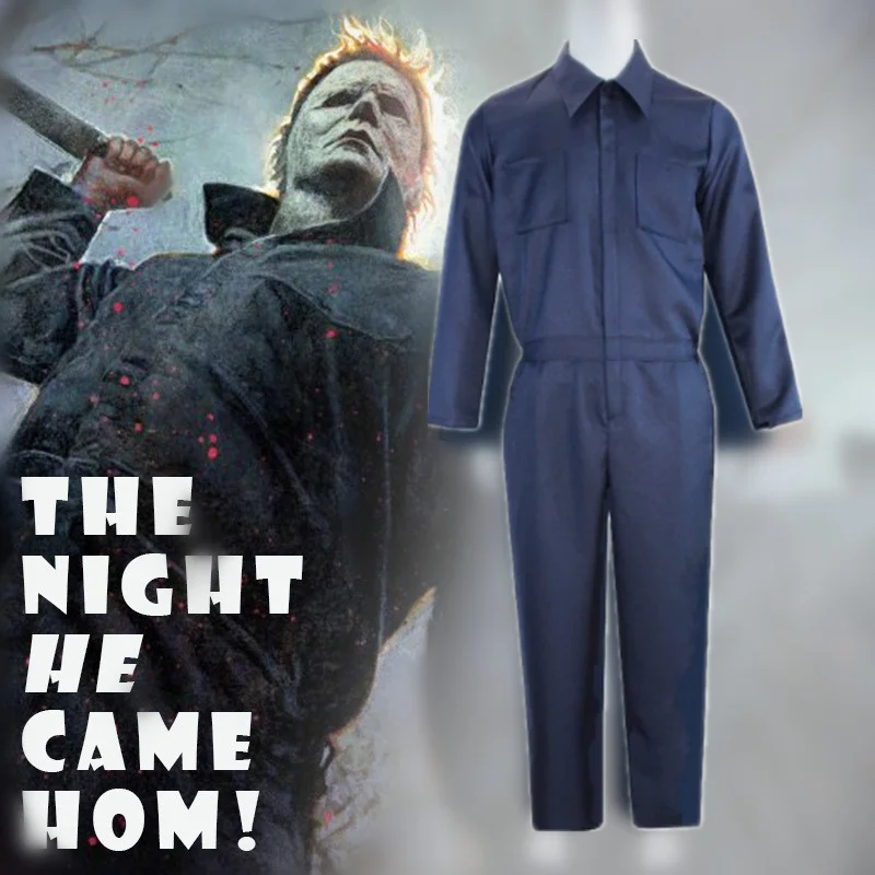 Michael myers traje máscara cosplay halloween macacão roupas horror sangrento assassino carnaval festa traje para adultos