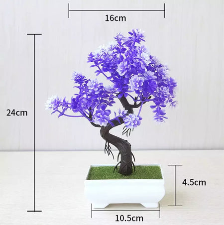Plantas de plástico artificiais bonsai pequeno vaso de árvore planta falsa vaso de flores arranjo de jardim ornamentos quarto decoração de mesa de casa