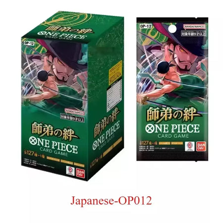 Uma peça tcg caixa de reforço de cartão de jogo japonês selado autêntico japonês OP01-OP13 série completa caixa de reforço cartões de coleção de jogo