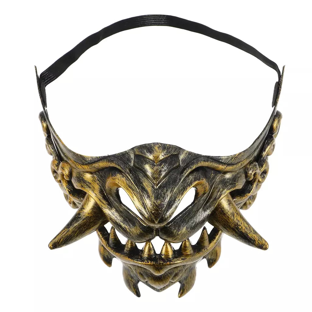 1pc japonês samurai máscara para homens máscara do diabo halloween carnaval festa traje adereços plástico demônio máscara festa de halloween vestir-se