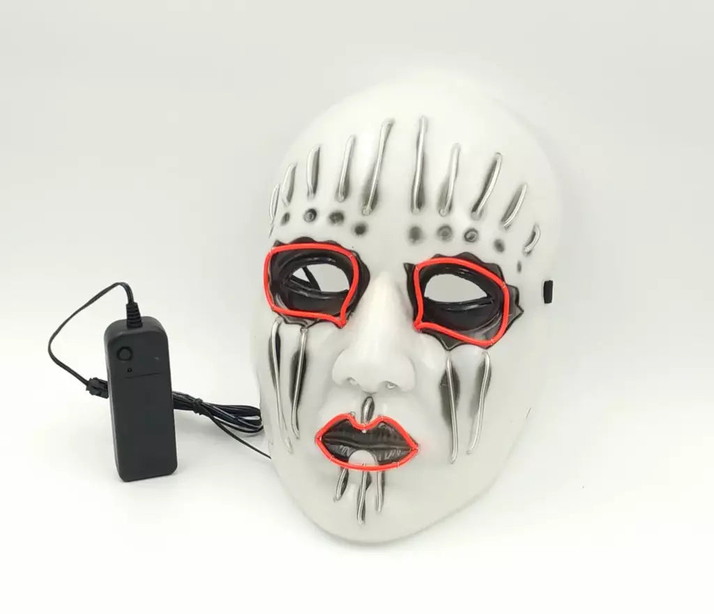 Led slipknot máscara dj halloween masquerade cosplay traje adereços assustador máscara brilhante para adultos homens halloween slipknot máscara