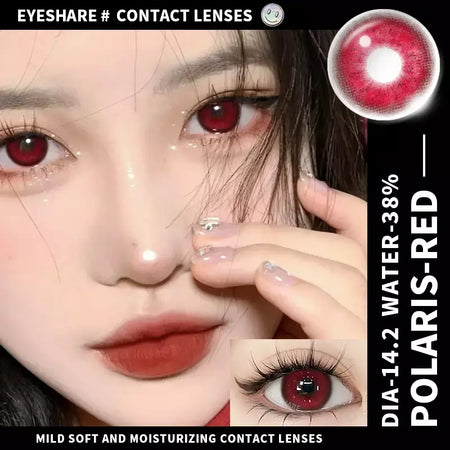 AMARA 1 par de lentes de contato coloridas para olhos, lentes azuis para cosplay de anime, lentes coloridas roxas, rosa y2k, lentes vermelhas coloridas