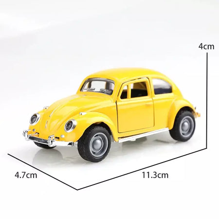 (Ensacado) 1:8 besouro clássico fofo, modelo de carro de liga, veículo simulado, carro de liga infantil, modelo de brinquedo de menino, enfeites de carro