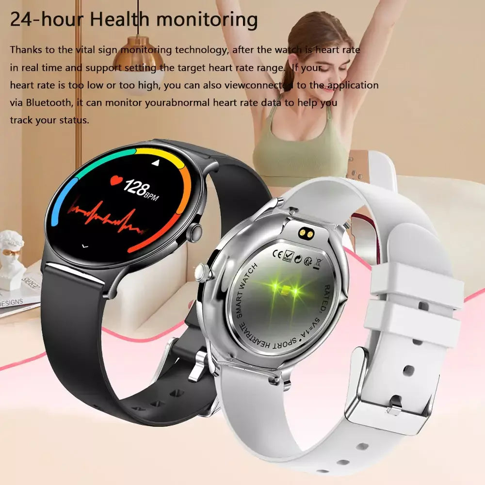 Para huawei novo ultra fino amoled relógio inteligente tela feminina sempre exibir tempo freqüência cardíaca bt chamando high-end moda smartwatch