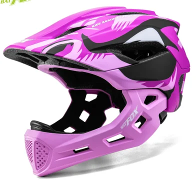 Batfox crianças rosto cheio capacete da bicicleta destacável downhill crianças ciclismo motocicleta skate esportes corrida capacete de bicicleta
