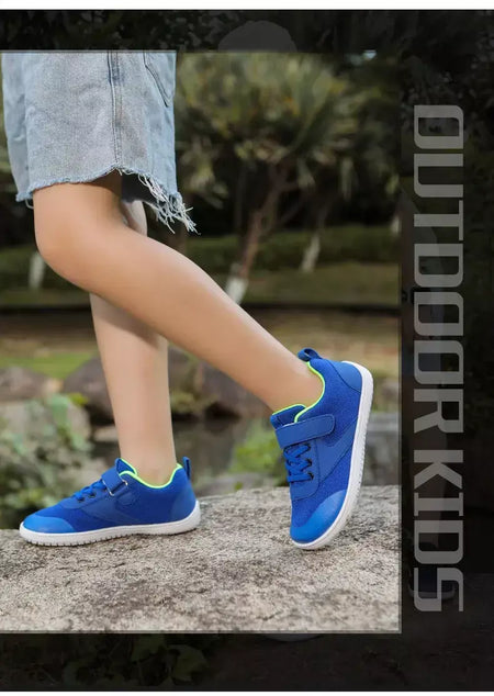 Novos meninos meninas tênis crianças largas sapatos descalços naturalmente spracam sapatos da criança pequena grande criança