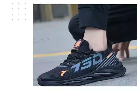 Sapatos esportivos masculinos casuais de malha leve verão respirável legal tênis de corrida moda sola macia confortável antiderrapante tênis masculinos