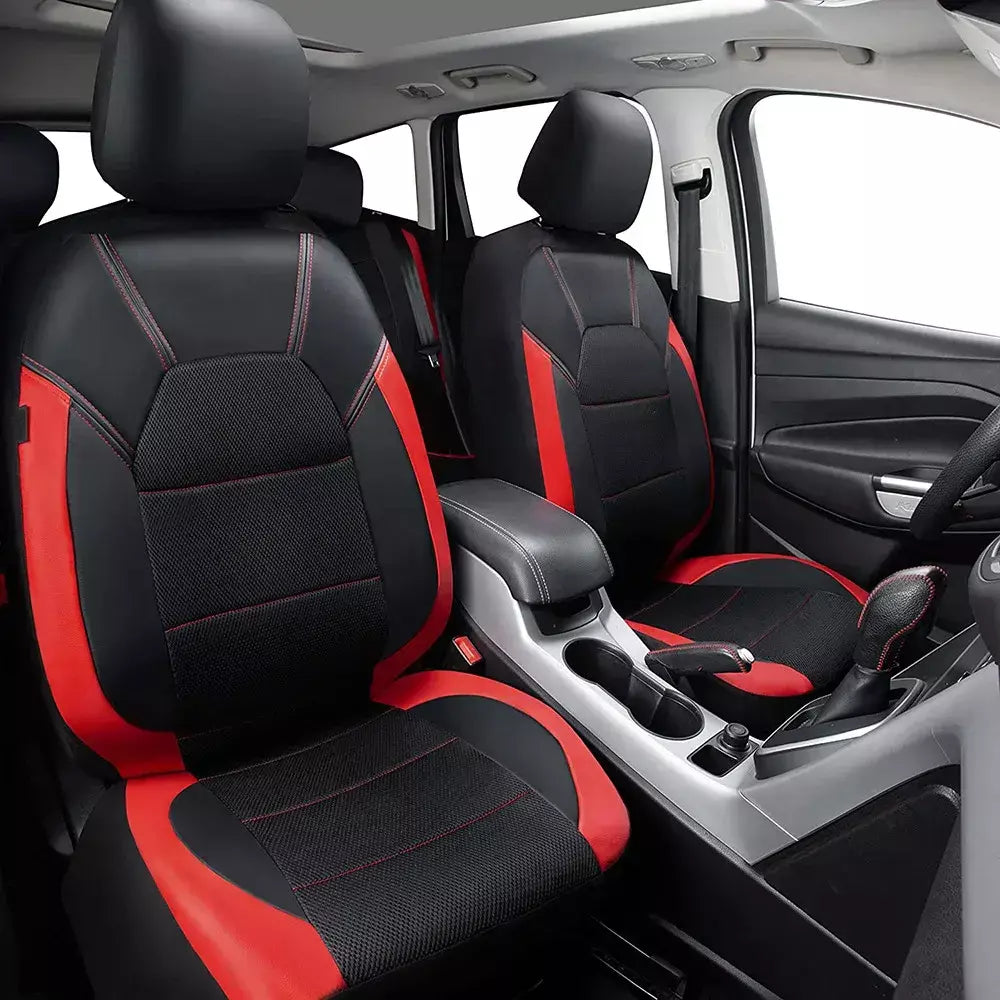9 peças/set capa de assento de carro couro respirável tecido universal couro do plutônio almofada do assento dianteiro e traseiro assento completo proteger