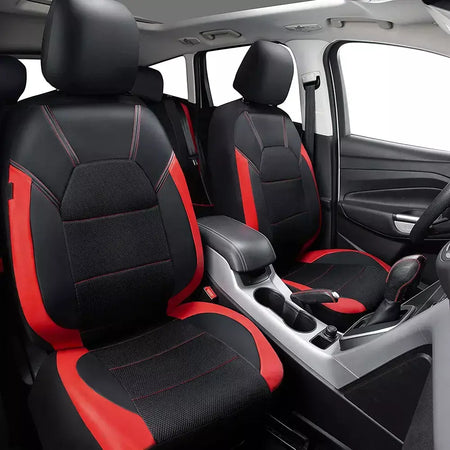 9 peças/set capa de assento de carro couro respirável tecido universal couro do plutônio almofada do assento dianteiro e traseiro assento completo proteger