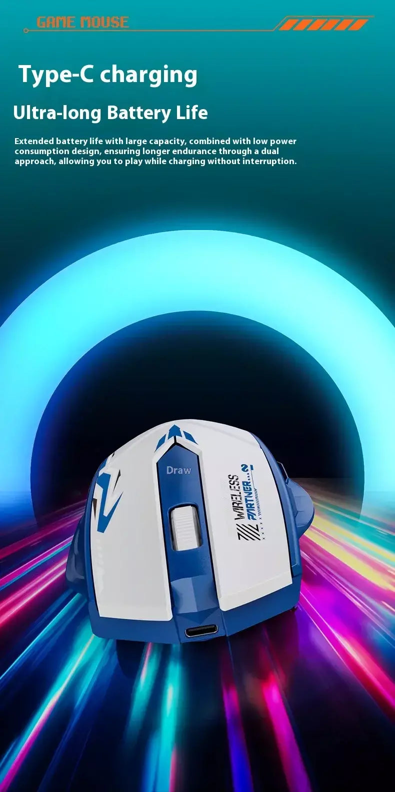 Obame 2025new silencioso bluetooth sem fio mouse recarregável display de nível da bateria para computador pc portátil escritório gaming mouse