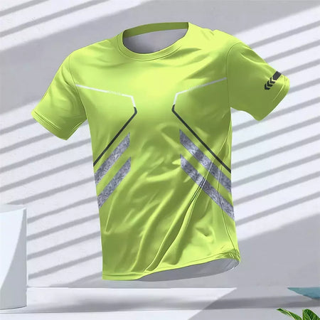 New Hot-Selling Outdoor Running Sports Respirável Quick-Secagem Roupas de Fitness Casual Wear Impressão 3D Em Torno Do Pescoço Adulto T-Shirt