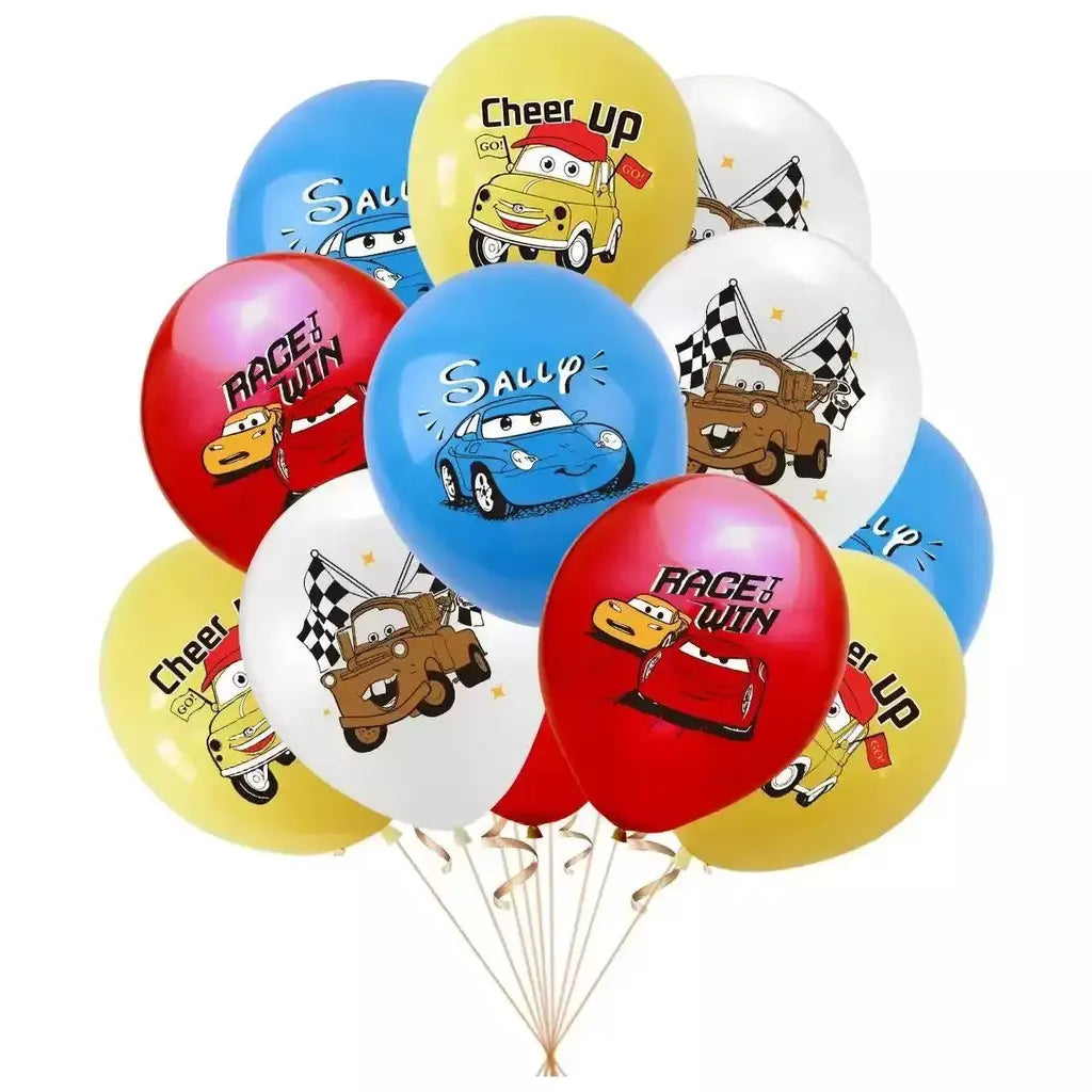10/20 pçs carros 12 polegada balão de látex relâmpago mcqueen mater balões decorações kit para aniversário chá de fraldas festa suppli