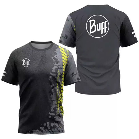 Camisa de tênis com gola O respirável masculina, camiseta estampada, secagem rápida, manga curta, fitness, corrida, esportes ao ar livre, verão