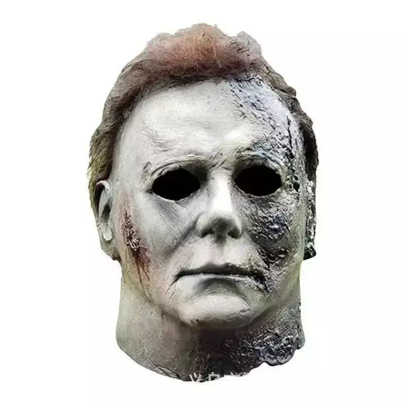 Halloween sobrancelha branca velho demônio máscara de terror casa fantasma sala de fuga mutante vampiro fone de ouvido rosto cheio vestir-se prop