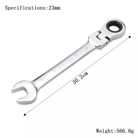 Chave de catraca de chaves, conjunto de ferramentas manuais, catraca de 72 dentes, cabeça flexível, acabamento espelhado, 6mm-27mm, reparo automático e doméstico, 1 peça