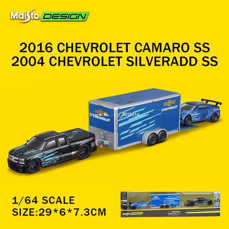 Maisto 1:64 1993 Chevrolet 454 SS PICK UP Fabricação de fundição de transporte Modelo de reboque Modelo de simulação Coleção de carros em liga