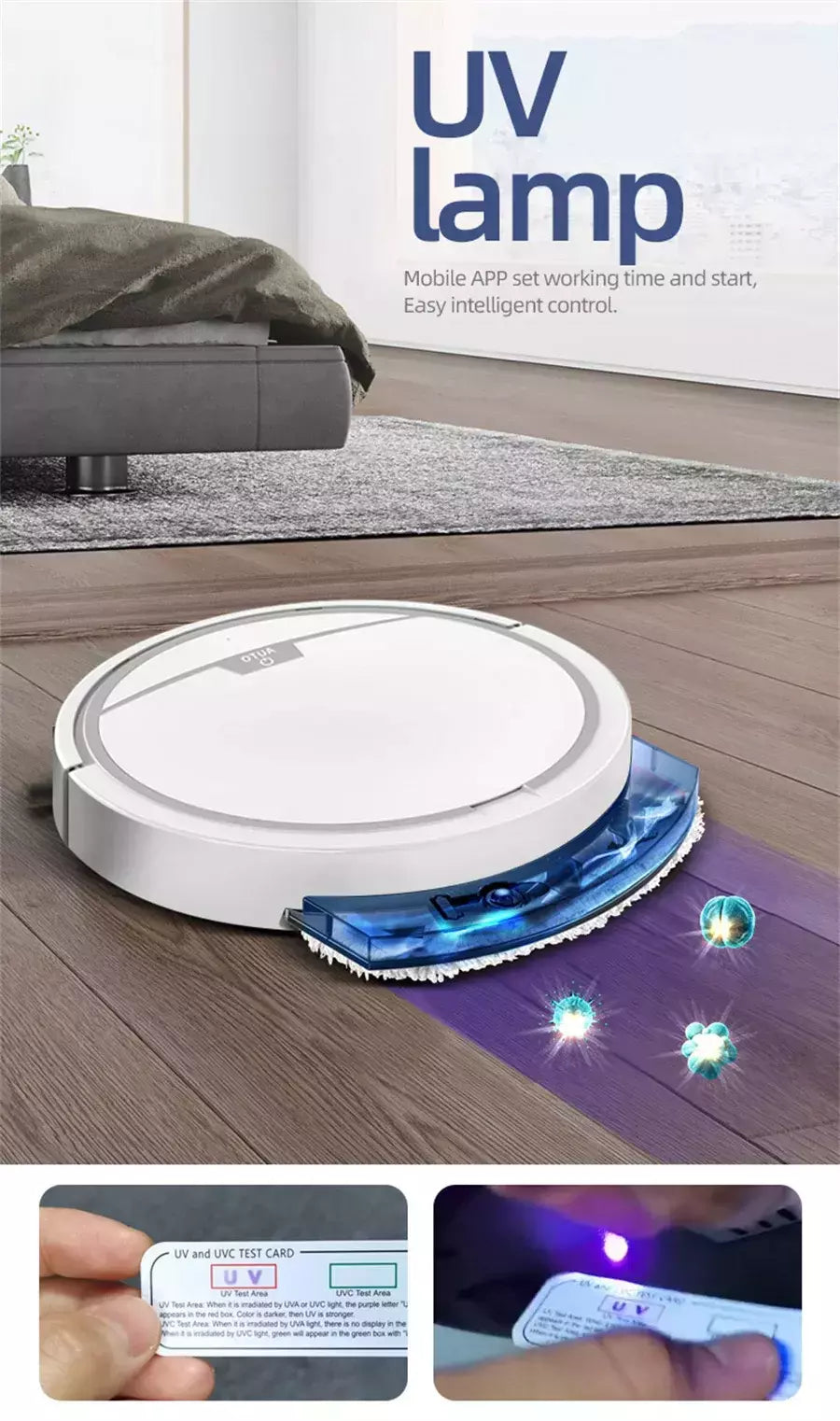 Aspirador Robô Inteligente Sem Fio, Multifuncional, Super Silencioso, Esfregando a Vácuo, Umidificador, Uso Doméstico, Novo