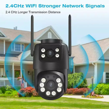 BELIA 4K 8MP Câmera de vigilância WiFi, zoom digital 4X, câmera IP PTZ ONVIF lente dupla, detecção humana AI, segurança externa ICSEE
