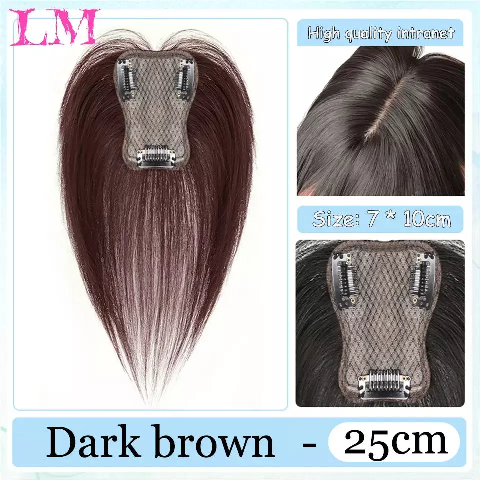 Lm fino 3d ar franja de cabelo em linha reta puro franja clipe em extensões de cabelo topper franja 3d invisível sem costura cabeça peruca de cabelo