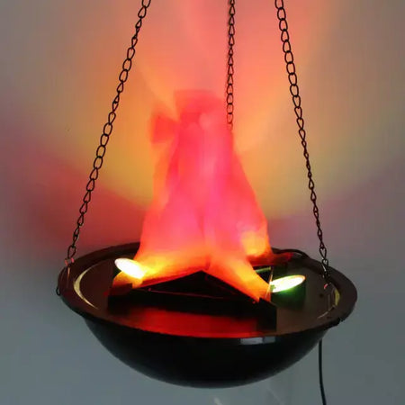 Halloween decorativo chama braseiro falso fogo queima prop simulação led pote de fogo eletrônico sala secreta decoração da casa fantasma