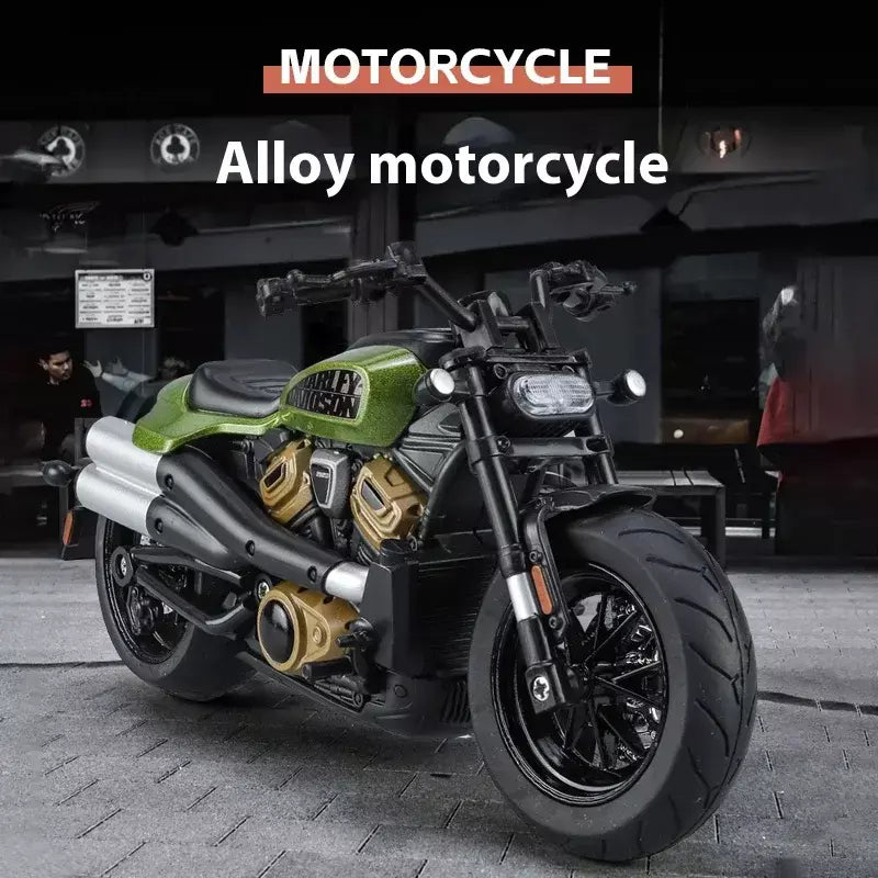 Simulação 1/12 davidson SPORTSTER-S motocicleta de liga off-road, ornamentos de modelo para crianças brinquedos para meninos presentes de feriado