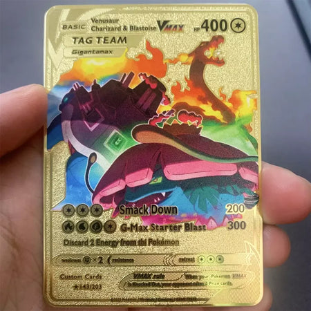 999999 Pontos hp pokemon cartão de metal charizard ouro metal super cartões inglês cartão mewtwo vmax mega anime jogo coleção presentes