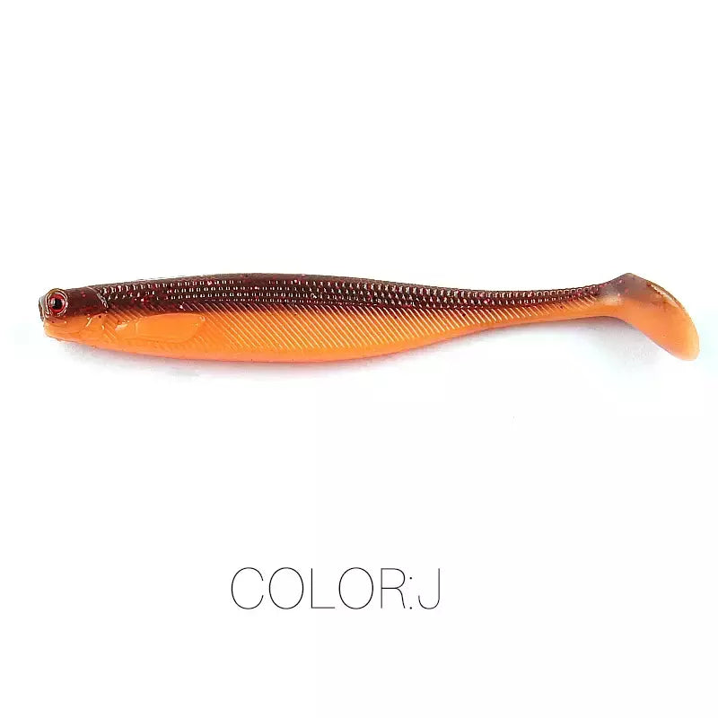 Novo supercontinente shadtteez t-tail 50mm 70mm 100mm pique zander predador pesca 3d olhos isca macia iscas de pesca