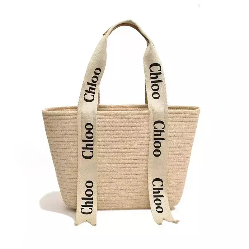 Cesta Vegetal Tecida à Mão para Mulheres, Sacola De Palha, Designer Bags, Designer Bags, Bolsas De Praia, Férias, Beira-mar, Verão