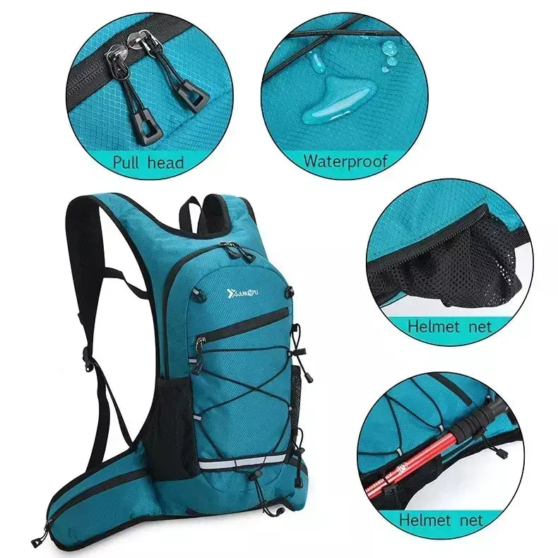Caminhadas mochila impermeável poliéster resistente ao desgaste das mulheres dos homens trekking mochila em camadas saco de armazenamento esporte para exercício fitness