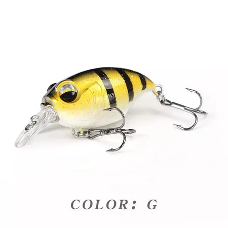 38mm 8g topwater mini crankbait isca de pesca flutuante wobbler isca dura artificial para pique walleye baixo plástico swimbait enfrentar