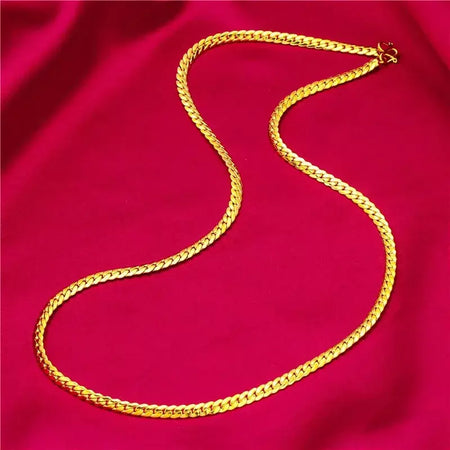 Feminino 9999 24k ouro real massa frita torção corrente colar de ouro moda massa frita torções colar de jóias de ouro
