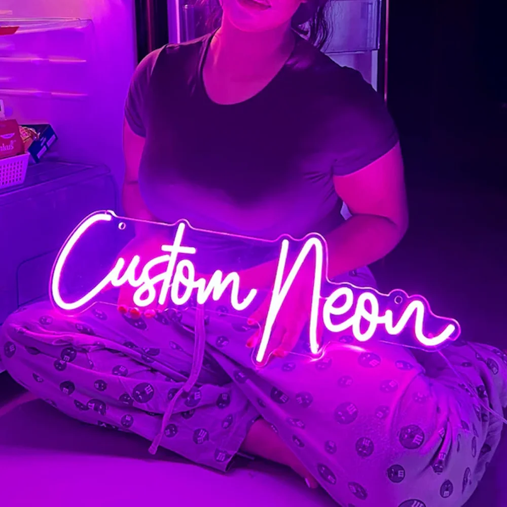 Nome personalizado sinal de néon adolescentes presentes de aniversário personalizado néon led sinal de nome usb regulável led néon decoração da parede luz