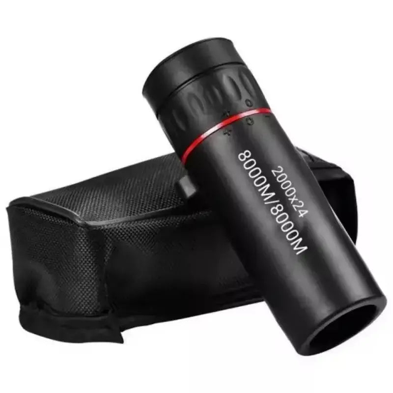 Telescópio monocular hd 2000x24, mini telescópio portátil para celular com suporte para acampamento ao ar livre, caça, observação de pássaros