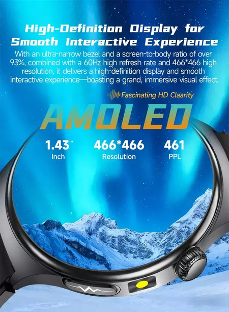 2026 novo relógio inteligente masculino feminino exame micro-físico ecg + ppg oxigênio no sangue ácido úrico pressão arterial safira smartwatch masculino