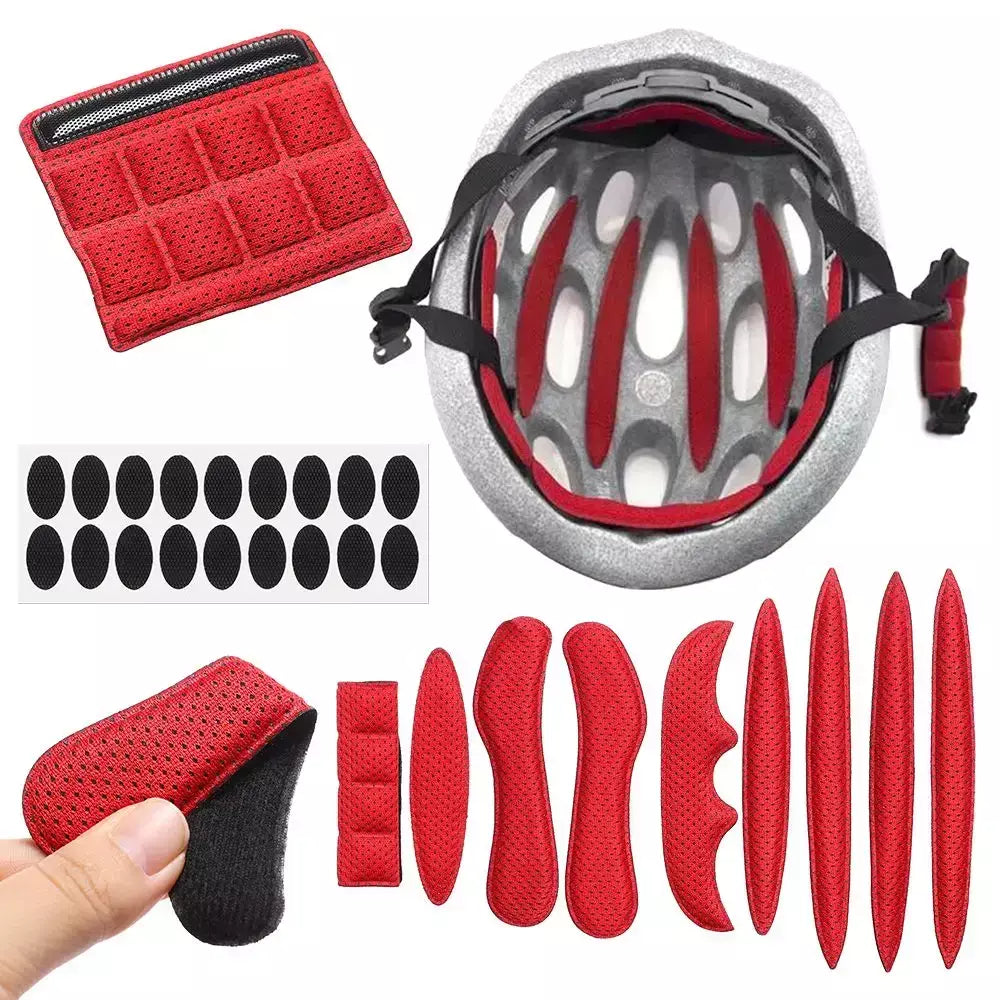 27 pçs/set Kits de Acolchoamento de Capacete Esponja Selada Substituição Motocicleta Bicicleta Ciclismo Conjunto de Almofadas de Espuma Universal
