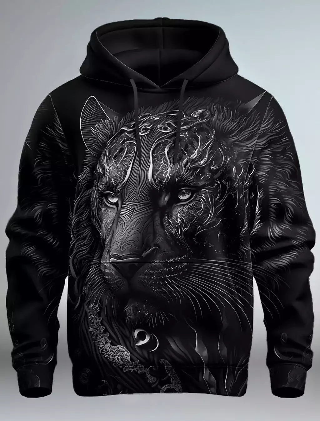 Capuz de manga comprida masculino, moletom com capuz, impressão 3D, bolso frontal, streetwear, moda primavera, novo