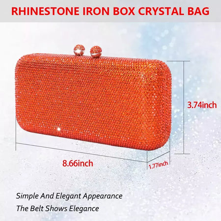 Rhinestone Clutch Bag para Mulheres, Evening Bag, Dinner Bag, Diamante, Pedra, Cristal, Festa de Casamento, Presente de Natal, Luxo mais recente