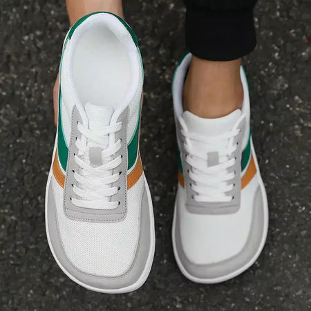 Novo dedo do pé largo sapatos masculinos casuais versátil sola macia ampla última sapatos tênis de caminhada malha respirável confortável sapatos descalços