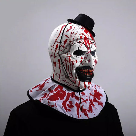 O palhaço Cosplay Máscara, Terror Sangrento Terrifier 3 Arte, Demônio Joker Assassino, Capacete de látex, Festa de Carnaval de Halloween