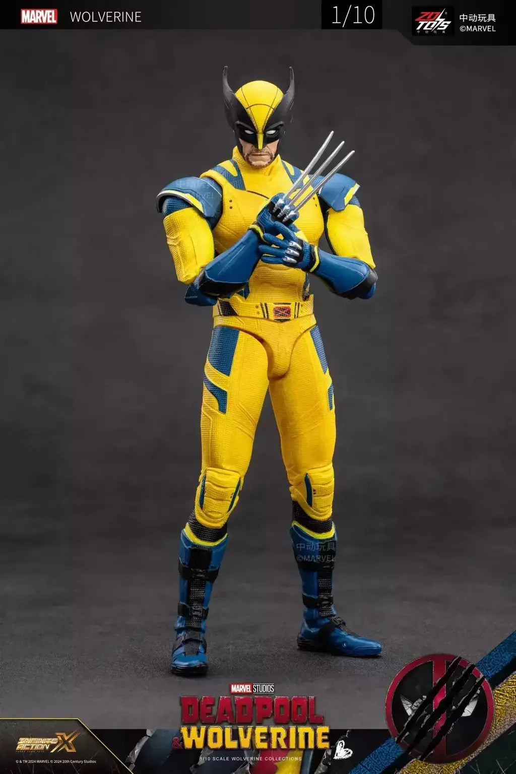 ZD Toys Deadpool & Wolverine Figuras de ação Deadpool Caixa Wolverine Coleção Figuras de ação para adultos Brinquedo infantil