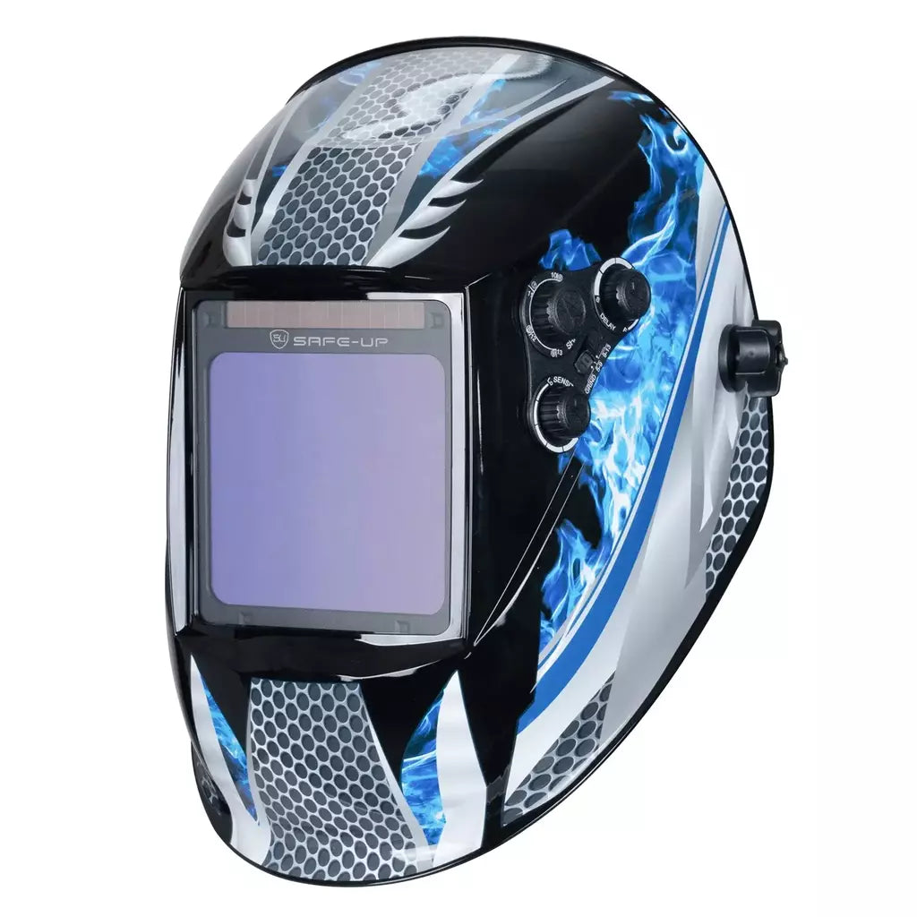 Máscara de soldagem 1/1/1/1,1/1/1/2 capacete de soldagem com escurecimento automático 100x97mm,100x60mm visão grande cor verdadeira 4 sensores para máquina de soldador mig mag mma