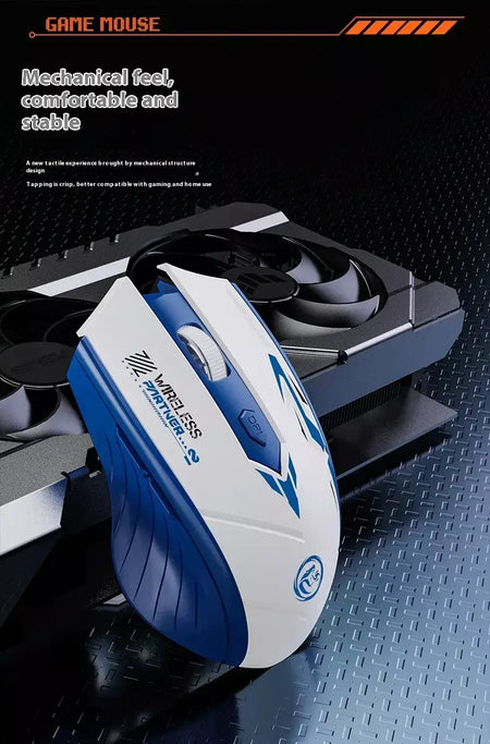 Obame 2025new silencioso bluetooth sem fio mouse recarregável display de nível da bateria para computador pc portátil escritório gaming mouse