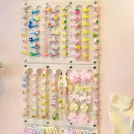 Acessórios para o cabelo pendurado organizador de armazenamento decoração de parede arcos de cabelo armazenamento grampos de cabelo corda óculos organização armazenamento
