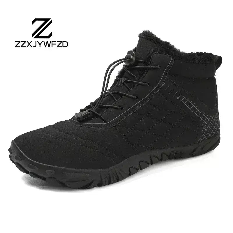 2024 novas botas de inverno para homens neve descalço mulheres ao ar livre antiderrapante pele quente tênis casuais plus size botas de tornozelo sapatos de caminhada