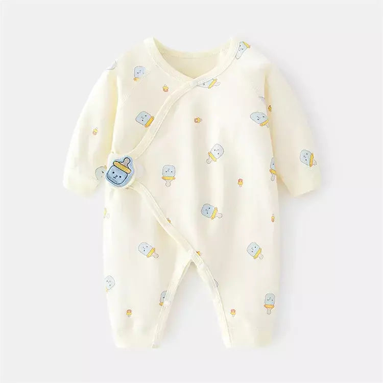 Algodão bebê recém-nascido menina menino macacão impressão infantil macacão casual roupas recém-nascidos para meninas meninos primavera outono roupas novo 0-6m